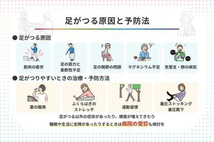 足がつるコーヒー：こむら返りの予防と対策を整理