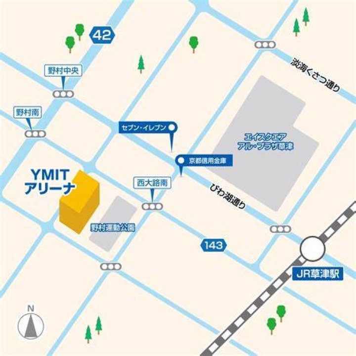 ymit アリーナのアクセスイメージ